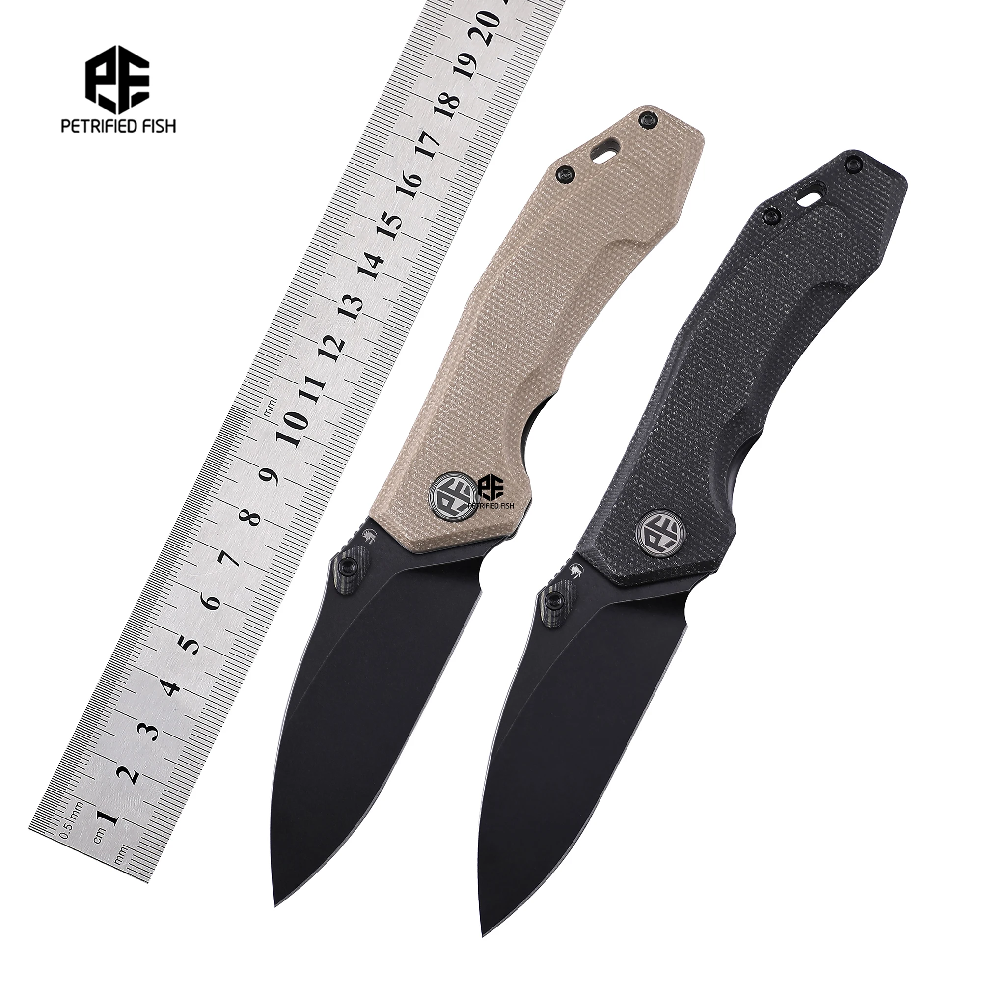 Petrified Fish PFP04 K110 Steel New Folding Knife Otf Automatic Knife Micarta Handle Outdoor Camping Hunting Pocket Hand Tools