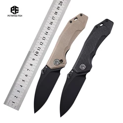 Skamieniałe ryby PFP04 K110 nowy składany nóż automatyczny nóż Otf uchwyt Micarta Outdoor Camping polowania narzędzia ręczne