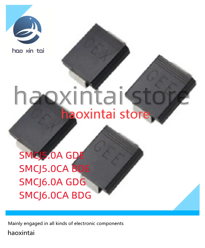 10 piezas SMCJ5.0A GDE SMCJ5.0CA BDE 5V SMCJ6.0A GDG SMCJ6.0CA BDG 6V SMC parche TVS diodo de supresión transitoria