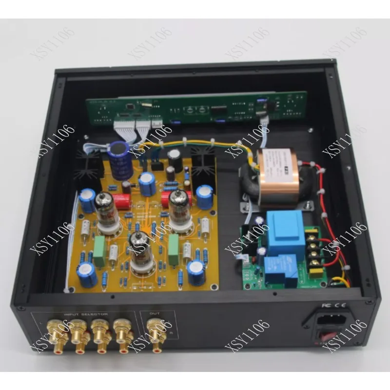 M7 Vacuum Tube Preamp with Remote Control 4 Channels Audio Input Home Theater Bile Front Stage Machine Volume