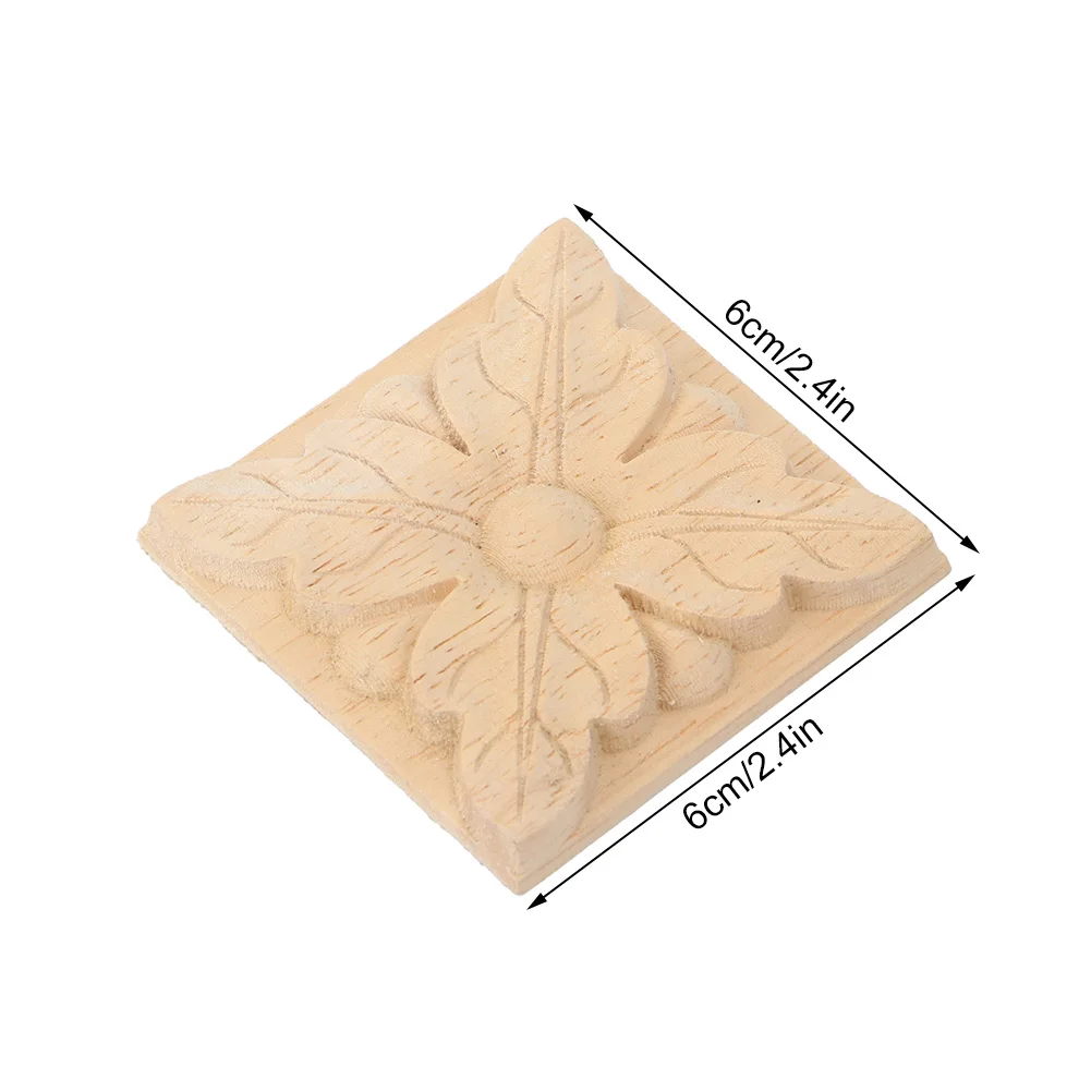 Escultura quadriculada Applique para Decoração Móveis, Decalque sem pintura, B, 4Pcs