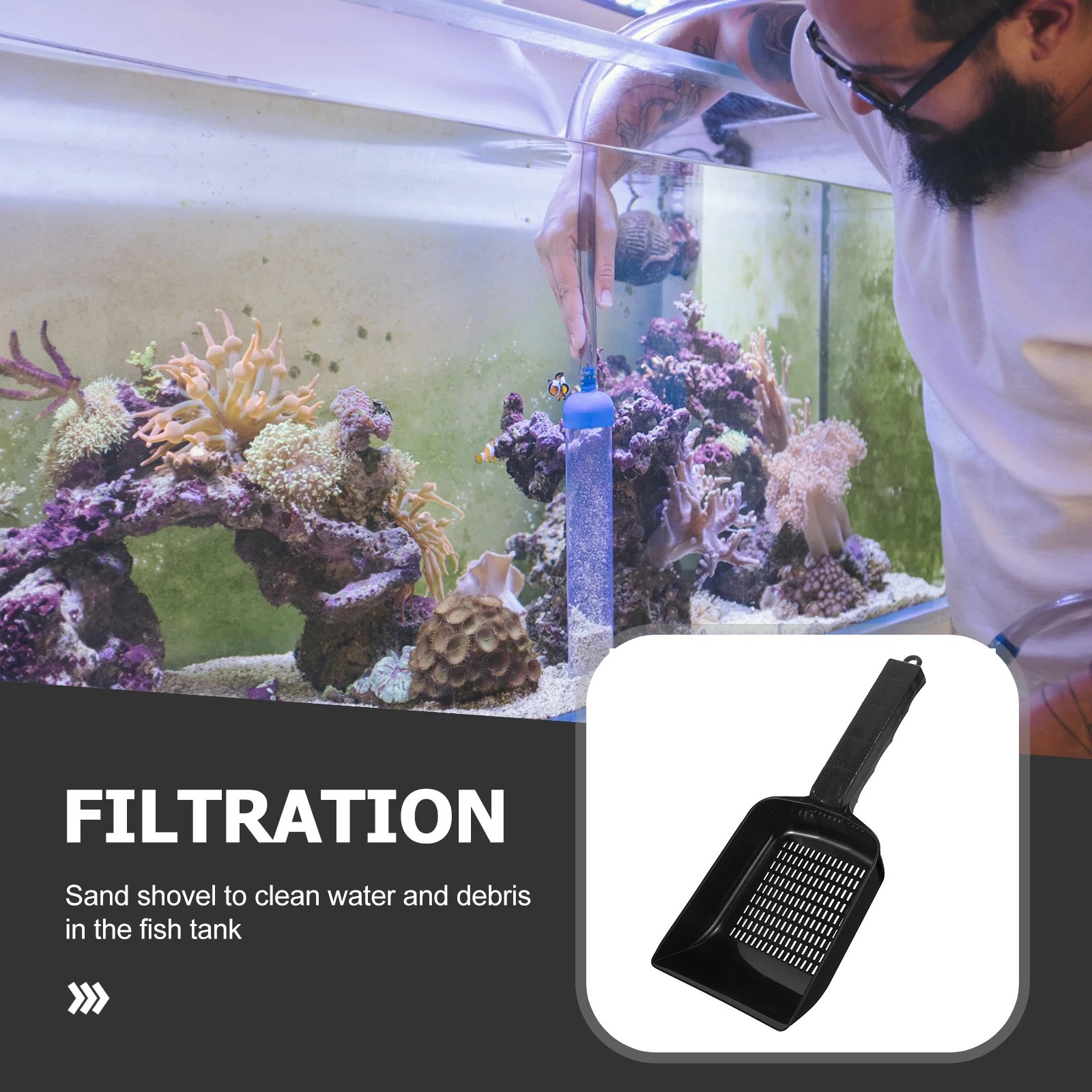 

Aquarium Sand Shovel Plastic Gravel Cleaning Tool For Fish Tank Sediment Removal Fish Tank Accessory Aquarium Cleaning