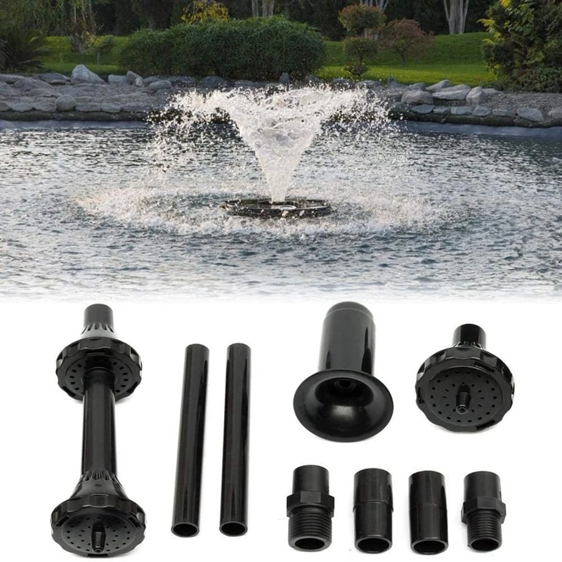 9Pcs Small Fountain Nozzle Kit Water Fountain Nozzle Heads For Pond Fountain Submersible Pump Pool