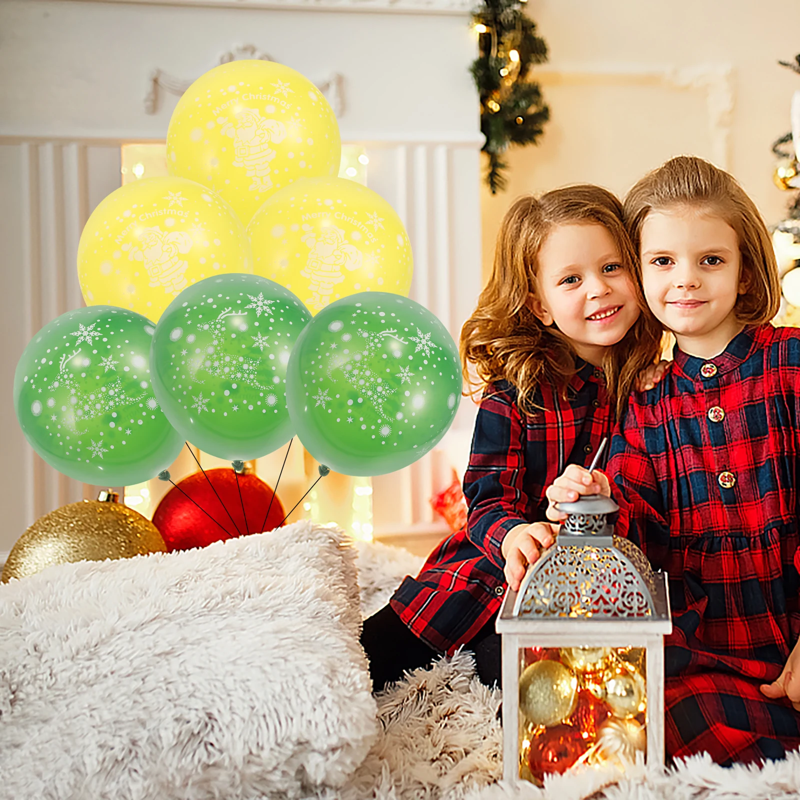

100 Pcs Latex Balloon Christmas Punch Balloons Holiday Decor Party Supplies for Printing