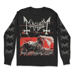 Mayhem-camiseta negra de Heavy Metal para hombre, camiseta Retro Rock Punk Street