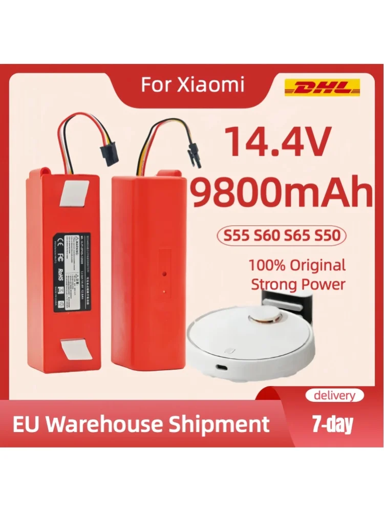 14.4V 12800mAh Zamienna Bateria do Roborock S6 S7 MaxV Q5 Q7 MAX Robot Odkurzacz Akcesoria Części Oryginalne — 2