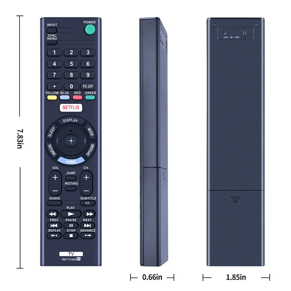 RMT-TX102U Remote Control For Sony Bravia TV KDL-40R550C KDL-48W650D