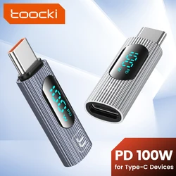 Toocki PD 100W Type C to Type C OTG USB 2.0 Digital Display USB C Adapter Convertor Connector For iPhone14 13 Macbook Samsung