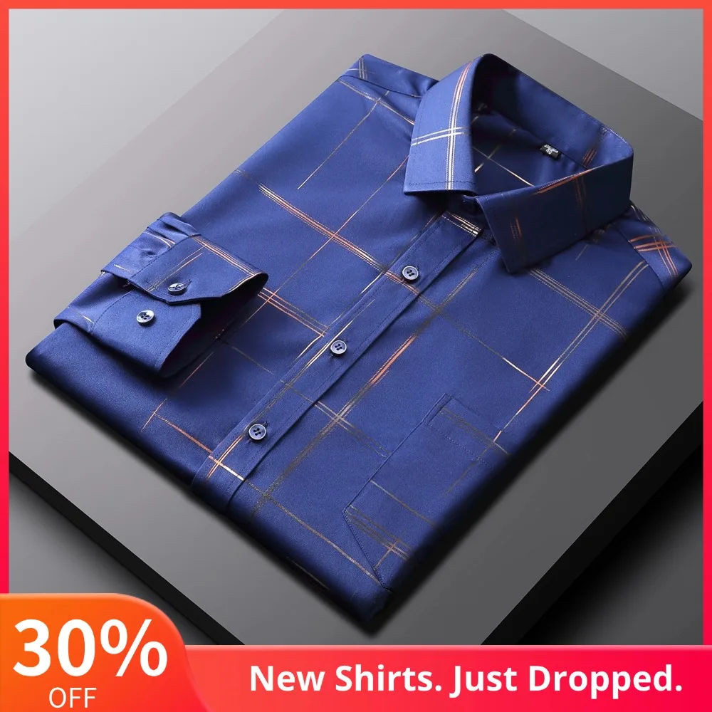 

Men's Stylish Stripe Print Shirt, Casual Breathable Button Up Long Sleeve Easy-Care Shirt For Outdoor Activities, Men's Clothing