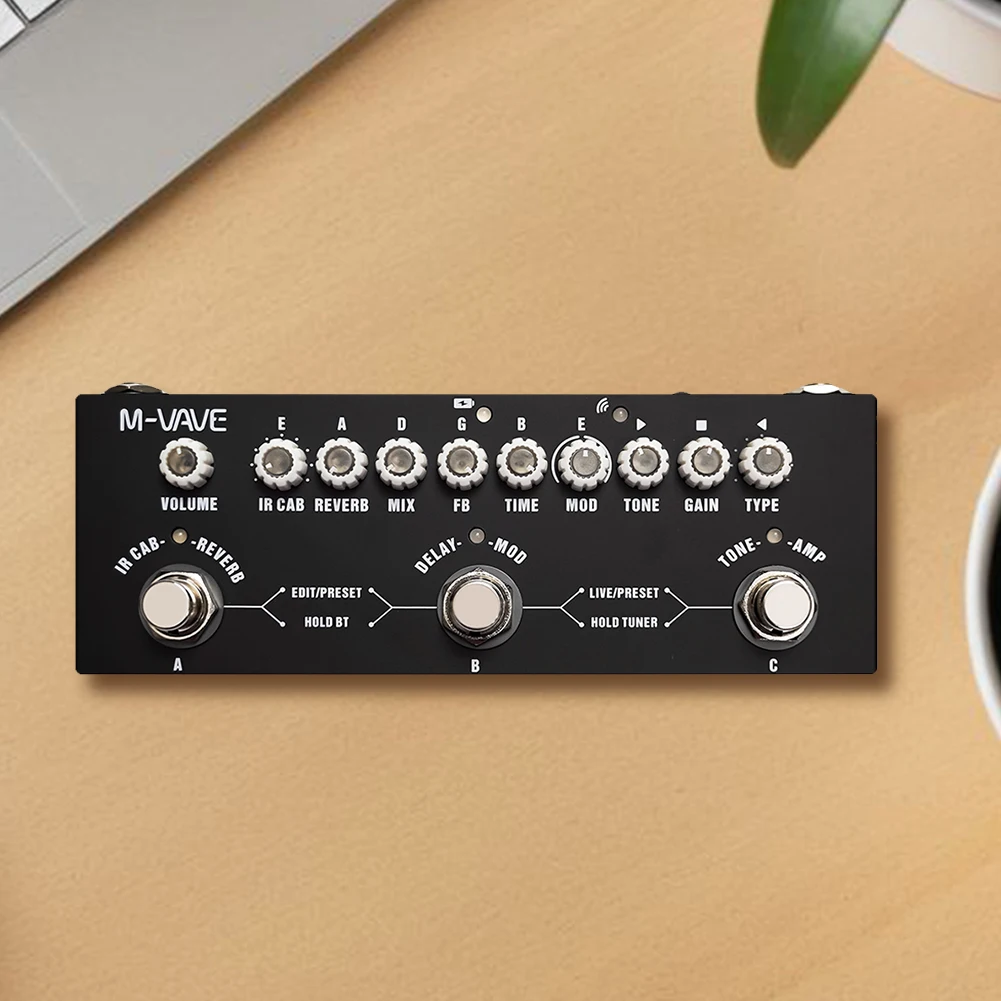 Multifunctioneel gecombineerd effectpedaal met Delay Reverb MOD IR Cab Digitale elektrische gitaareffector Gitaaraccessoires