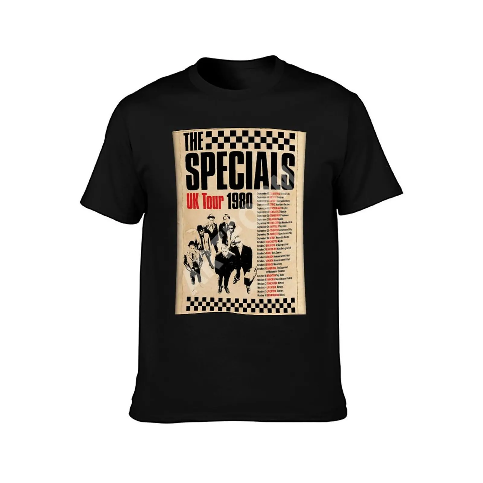 The Specials UK Tours Poster T-Shirt new edition boys whites vintage t shirt men