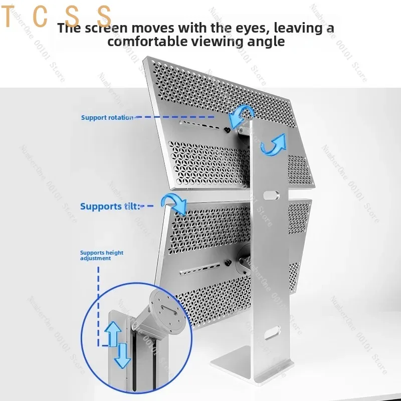 Gas Spring Vertical Stacked Dual Monitor Stand, Height Adjustable Desk Mount for 27-32 Inch Large Computer Screens
