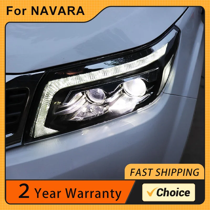 

For Nissan Navara Headlights 2015-2020 DRL Day Run Light LED Bi Xenon Bulb Fog Light Car Accessory Nissan NP300 Head Lamp