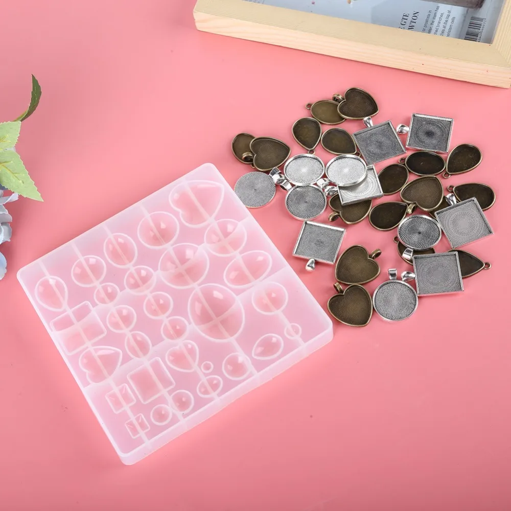 

1 Set Interesting Metal Material Pendant Base 5 Styles Pendant Tray Jewelry DIY Tool DIY Gifts