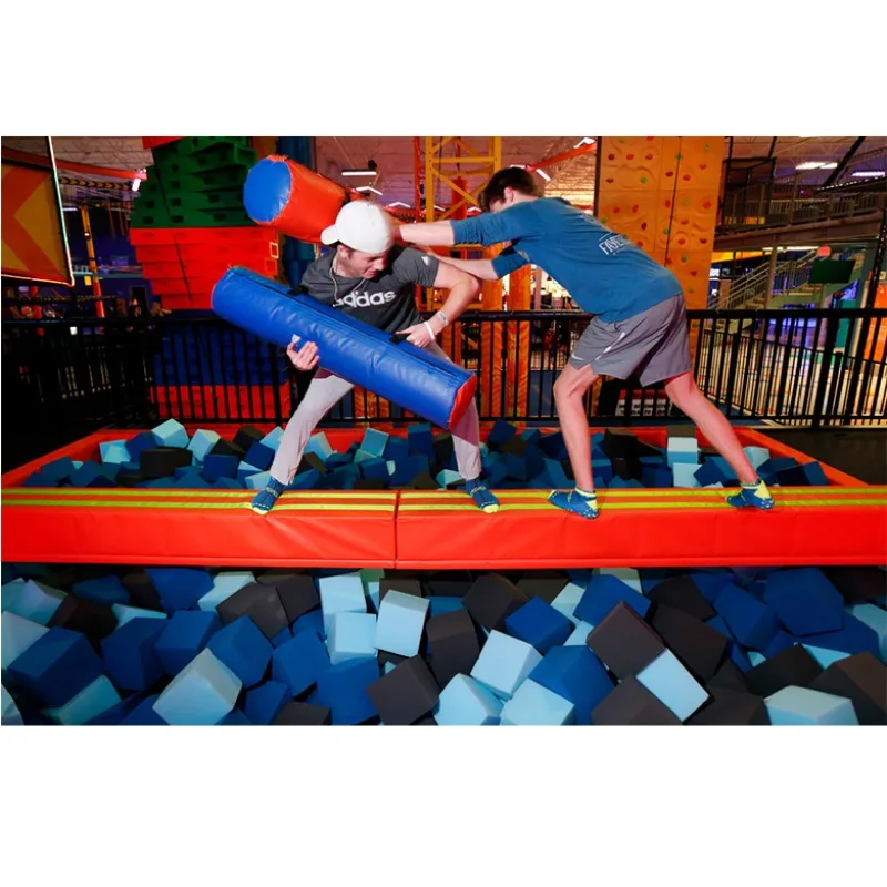 Battle beam indoor soft play center foam pit in trampoline park