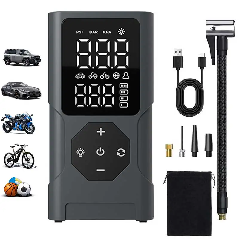 

PONFLY 150PSI 12V Car Tire Inflator Electric Portable Automatic Wireless Air Pump Bicycle Tyre Inflator Motor Air Compressor