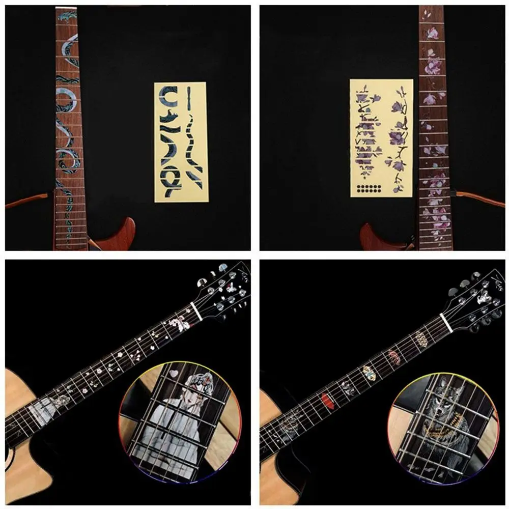 High Quality Electric Guitar Parts Beautiful Guitarra Accessories Ultra Thin Stickers Cross Inlay Decals Fretboard Sticker