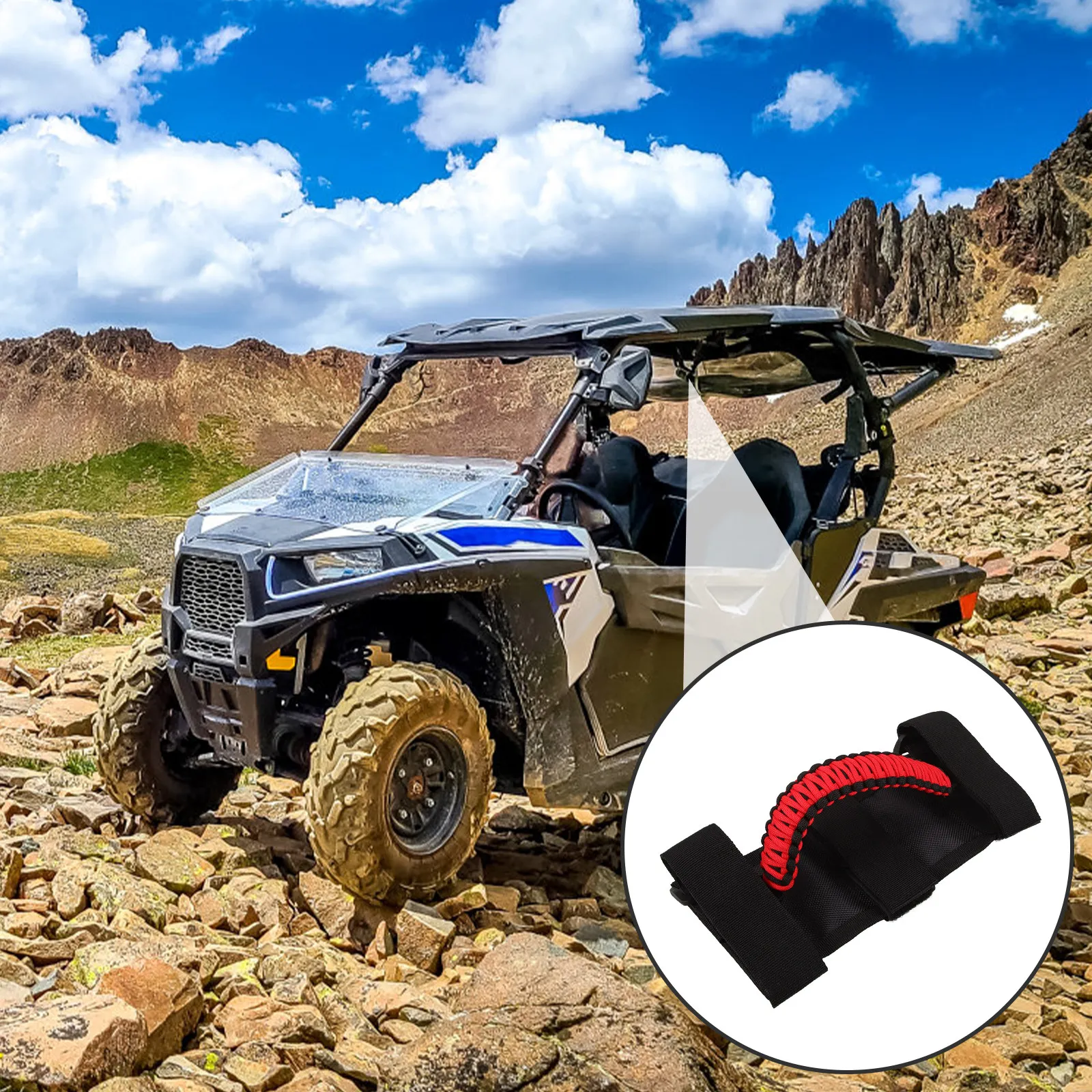 Car Roof Grab Handle Textured Oxford Cloth for Easy Grip Offroad Stability Vehicle Roof Assist Grip Interior Accessory