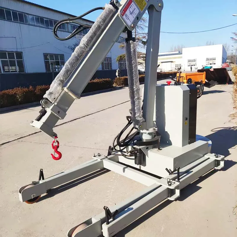 Electric Hydraulic Crane Electric Lifting and Rotating Small Transport Mobile Crane Handling Transportation Equipment