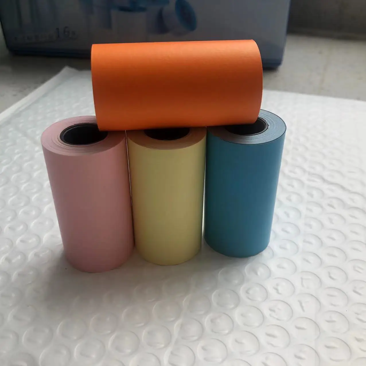 4 Rolls 57 * 30Mm Color Thermal Paper Orange Pink Yellow Blue Photo Paper Hand Ledger Paper Error PAPERANG Mini Photo Printer