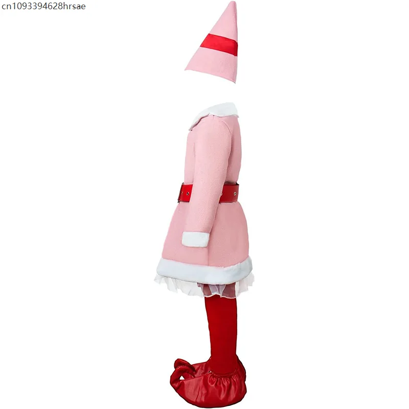 2025 جديد وصول الطفل السنة الجديدة فستان مناسبات الأخضر الأصدقاء قزم الصبي عيد الميلاد الزي الوردي جوفي قزم الفتيات زي