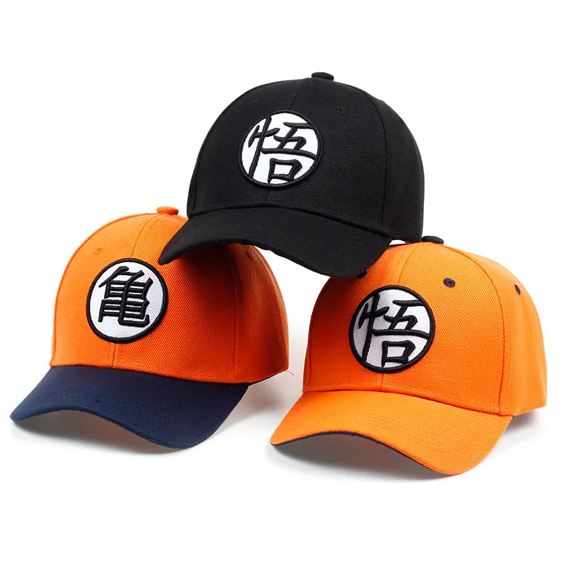 Baseball Cap Seven Dragon Balls Sun Wukong Anime DRAGONBALL Word Yellow Hat Fashion Hipster Hip Hop Hat