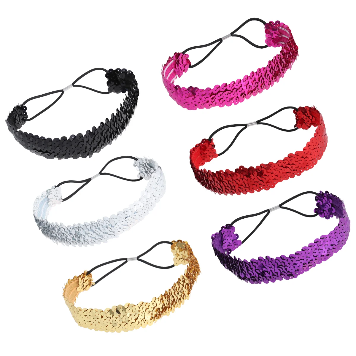 

6 Pcs Hair Band Sequin Headbands Chopsticks for Women Accessories Girls Hoop Filling Women's