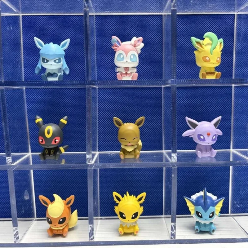 In Stock Bandai Pokemon Gashapon Eeveelution Q Style Character Clip Vol.2 Figurine Vaporeon Flareon Sylveon Glaceon Ornament