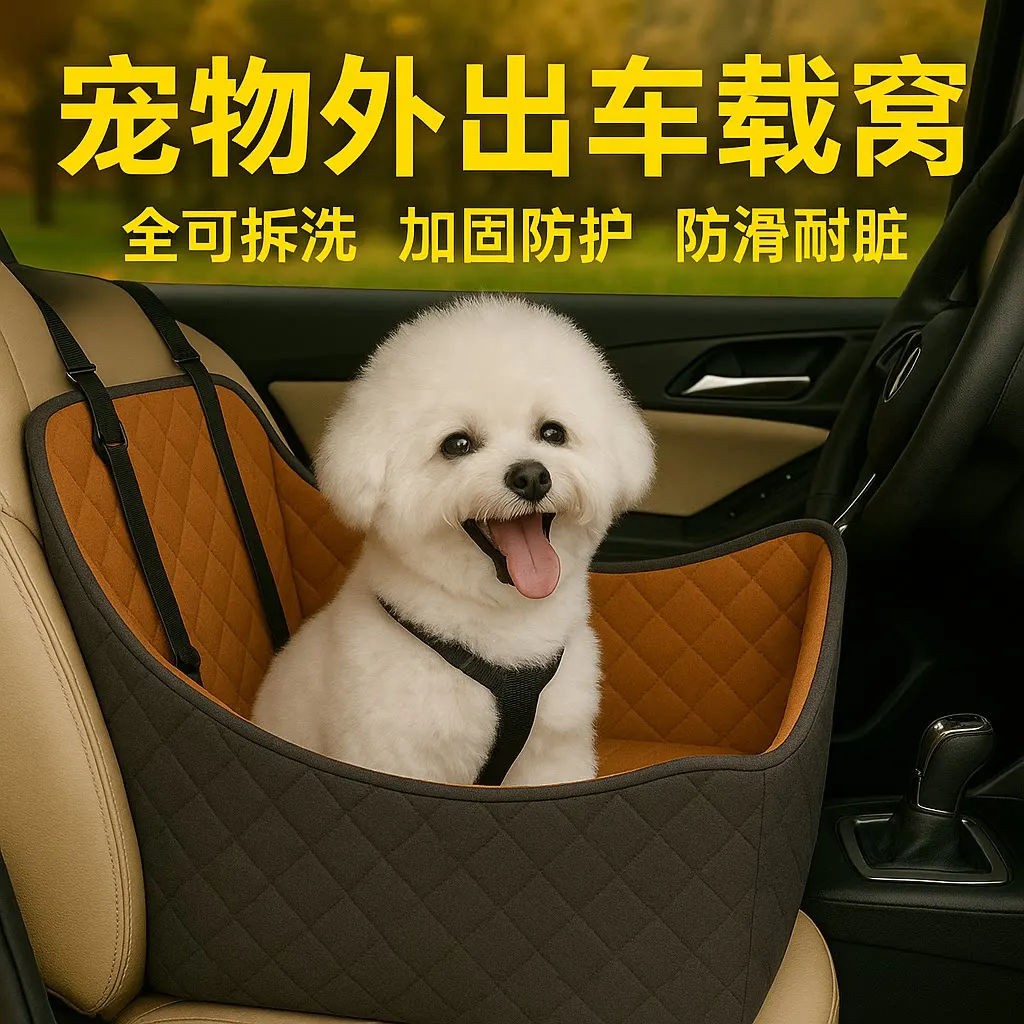 Car kennel dog long-distance car pet car cushion cat and dog safety nest anti-dirty portable seat