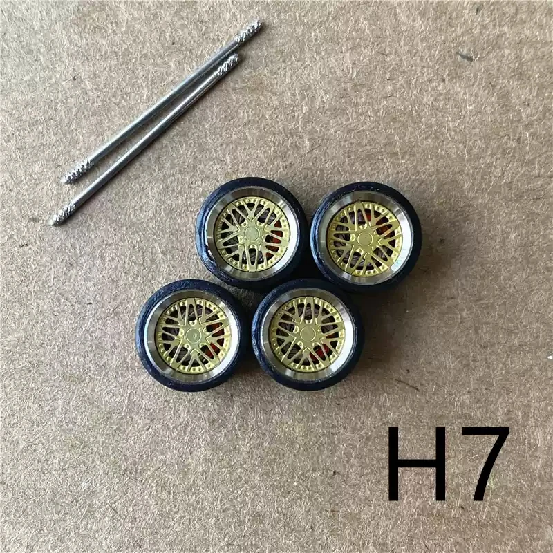 Alloy car model wheel replacement 1: 64  TIRE 11mm simulation small proportion wheel hub glue tire modification collection DIY