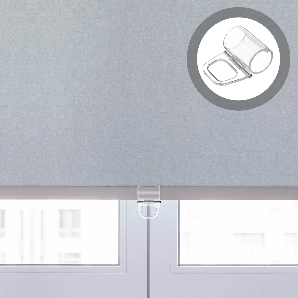 

5Pcs Pleated Blind Pull Handles 20mm Secure Fix Cordless Window Shade Mounting Clips Roller Blind Grip for Home Curtain