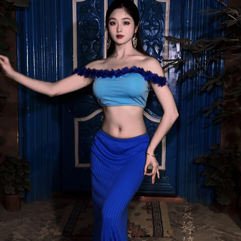 

New belly dance performance costume for women high-end sexy temperament set adult oriental dance professional practice outfit