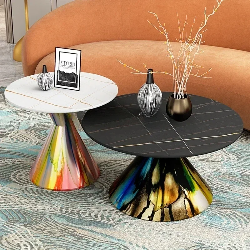 Cute Design Coffee Table Bedside Small Mobile Modern Table Vanity High Round Funky Tables Basses De Salon Furniture Living Room