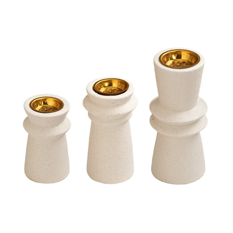 Ceramic Candle Holders, Nordic Art Candlestick Romantic Christmas Wedding Table Home Decoration, Photography Props