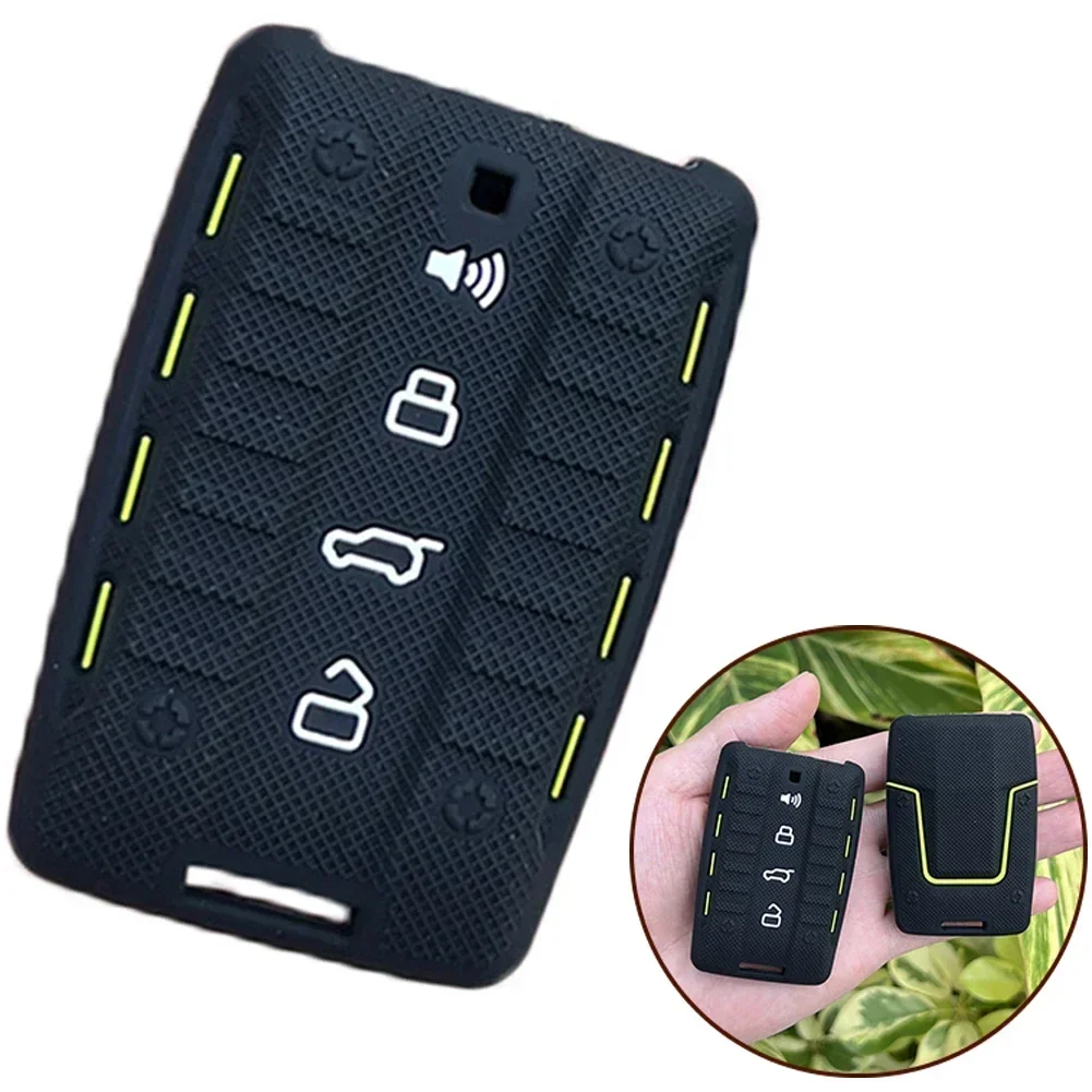 

Car Key Protector Cover Case Set For Great Wall For GWM For WEY For Tank 300 Auto Key Case Shell Black And Green Silica GEL