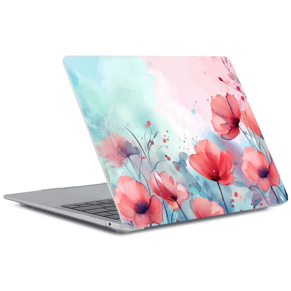 Flower Print Laptop Protector for MacBook Pro 13 M2 2022 model A2338 M1 Shell for MacBook Air 13 13.6 15 2025 M4 M3 Pro Case