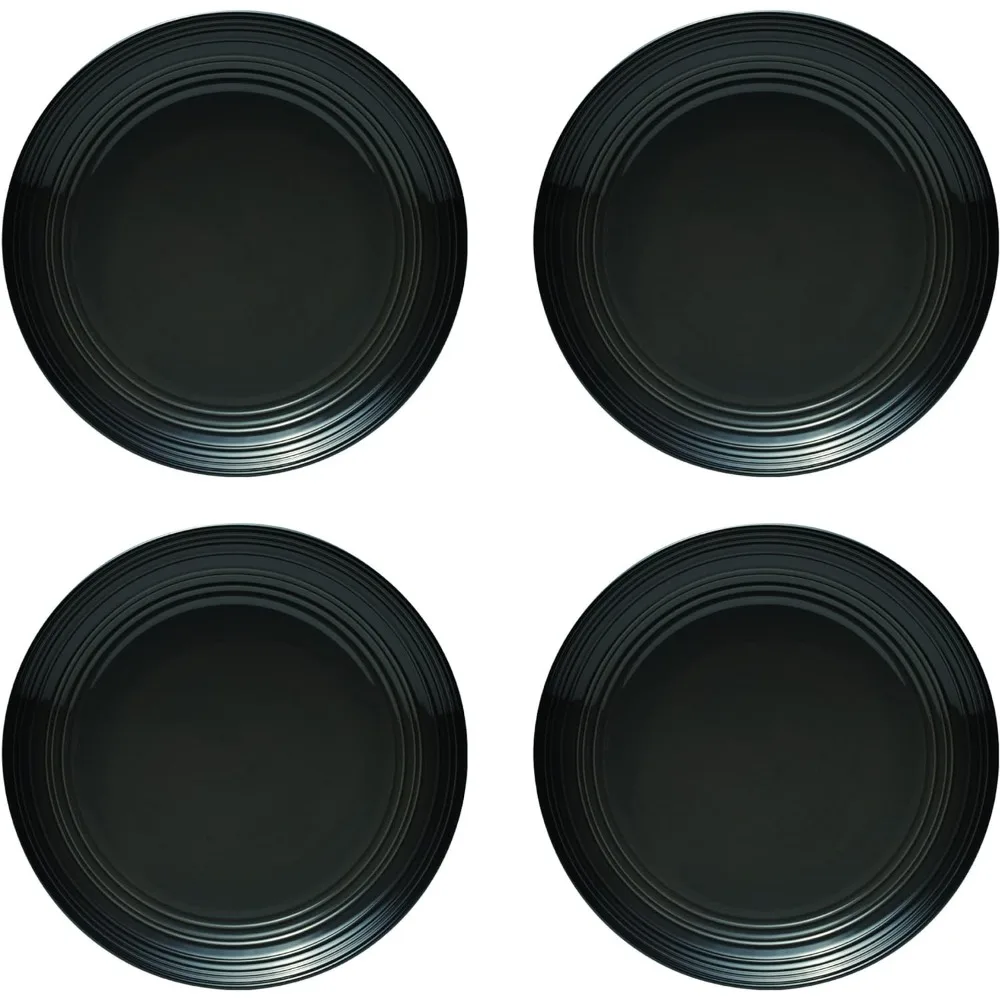 Service For 4 Complete Tableware Black 16 Piece Dinnerware Set Dish Gaphite Ombre Plates Dinner Sets freight free