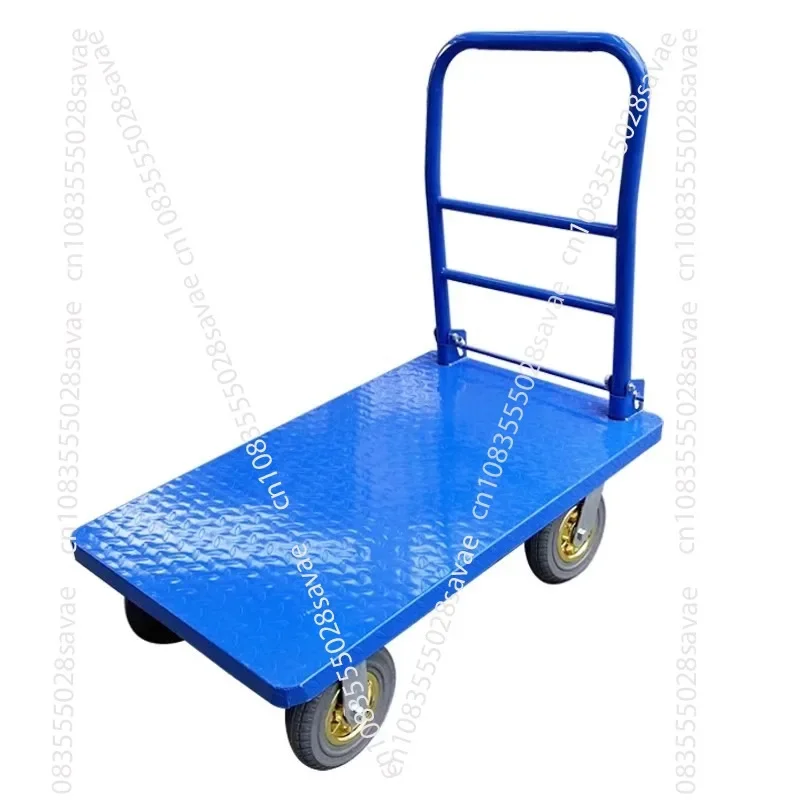 

Flatbed trolley, folding trolley, pulling cargo truck, silent trailer, good load-bearing