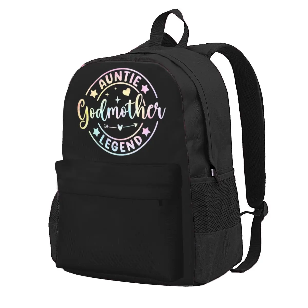 

Auntie Godmother Legend Retro Badge Student Backpack School Bag Hiking Travel Daypack Men Women Fashion Bookbag Shoulder Bags