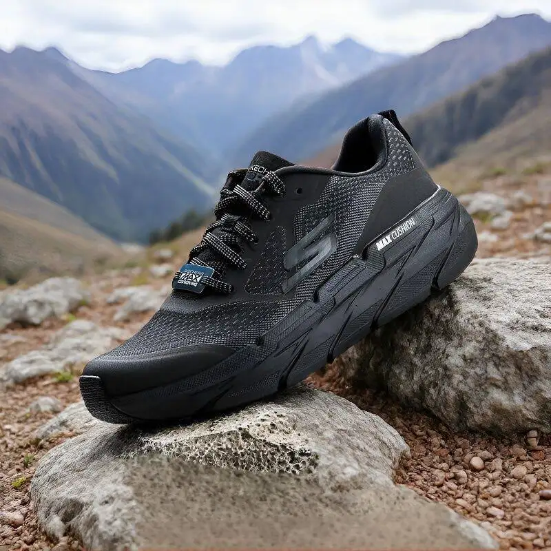 Skechers Mens 2026 New Black Max Cushioning Running Shoes Breathable Mesh Sport Sneakers 54450-BKCC