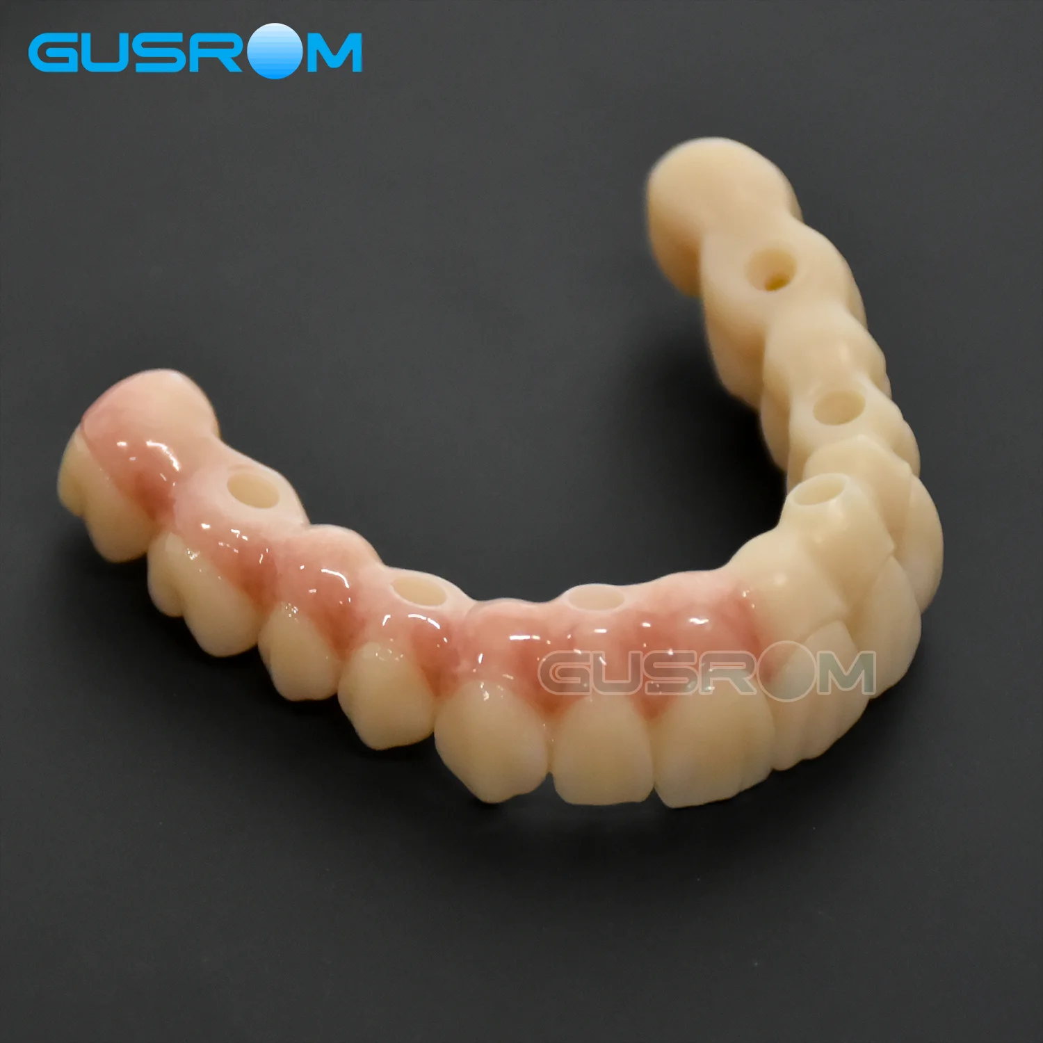 GUSROM 4D Multilayer Zirconia Block 98mm 8-Layer Full Contour Dental Zirconia Disc High Translucency CAD/CAM for Crown Bridge