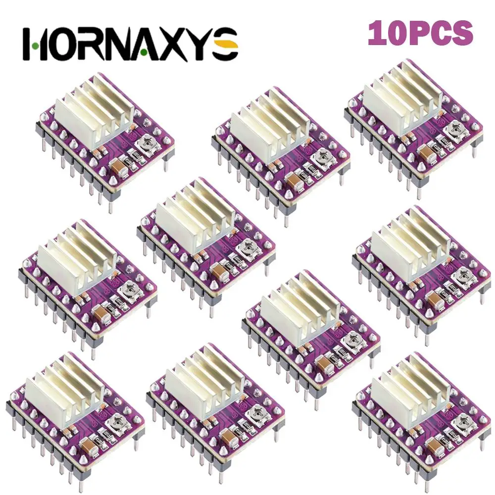 5/10PCS 3D Printer Parts StepStick A4988 DRV8825 Stepper Motor Driver With Heat sink Carrier Reprap RAMPS 1.4