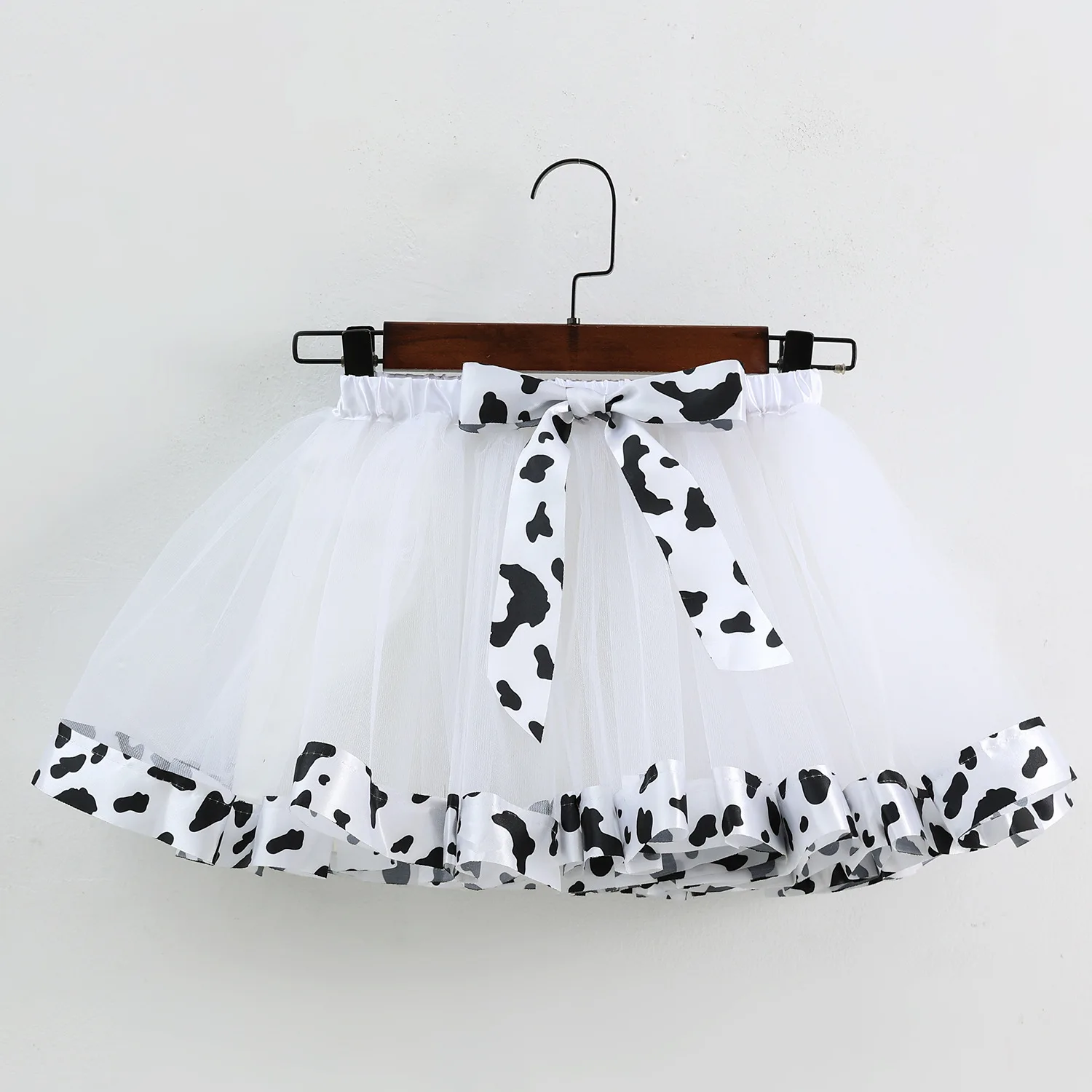 Kids Animal Striped Print Tulle Tutu Skirt Girls Skirt with Liner Stage Performance Short Skirt