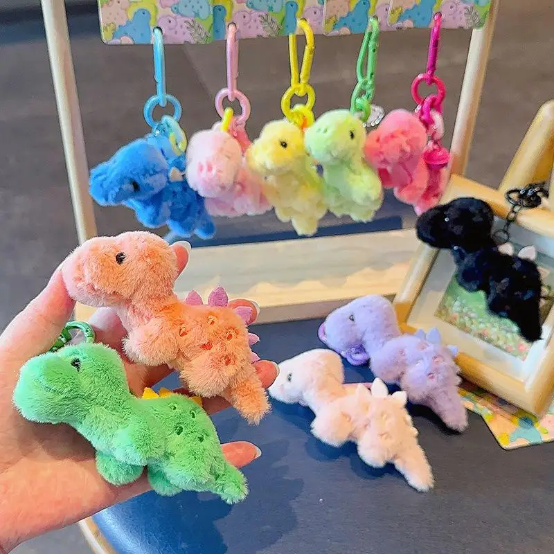 

Colorful Dragon Animal Pendant Keychain Bag Plush Decor Accessories Dolls Pendant Gifts