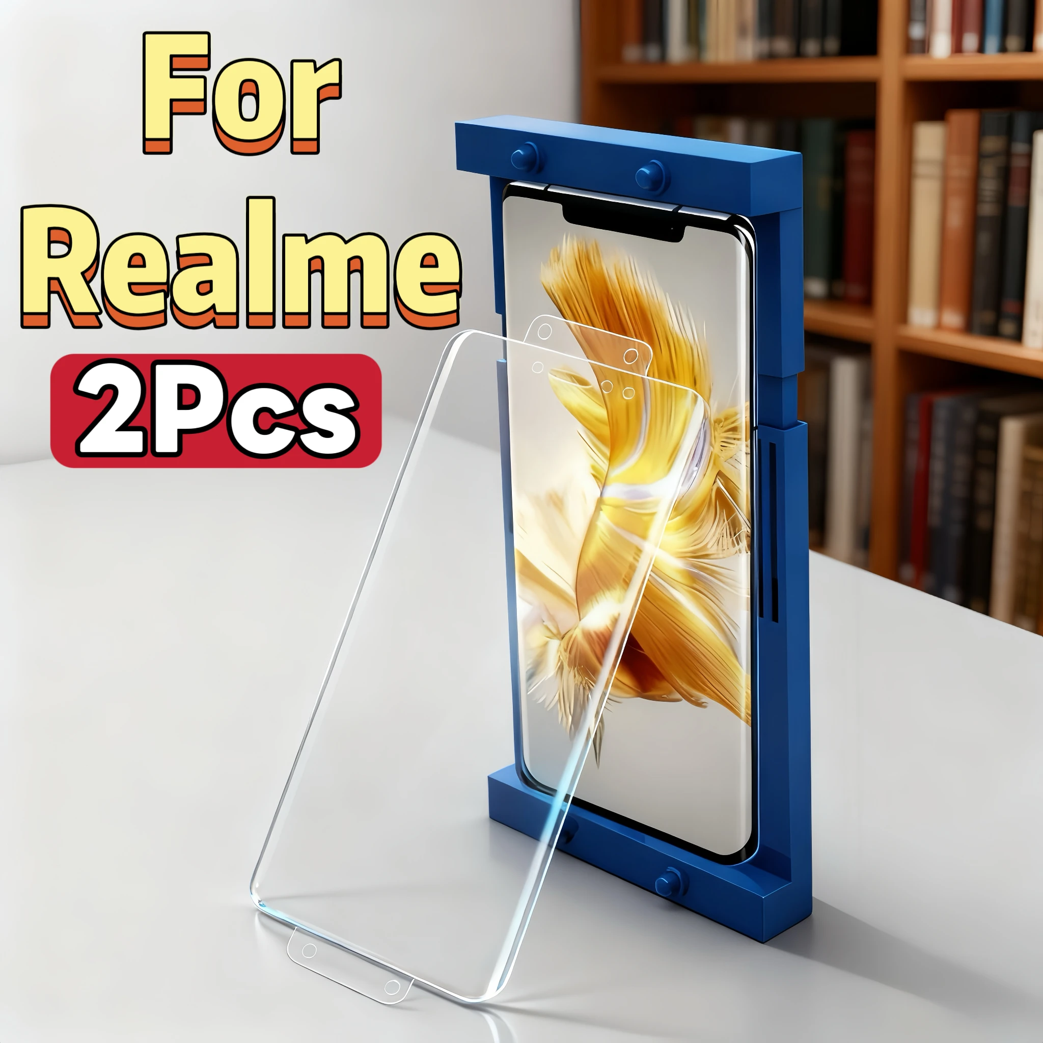 واقيات شاشة عالية الوضوح متوافقة مع سلسلة Realme 12 Pro و10 Pro و11 Pro و13 Pro - غير زجاج مقسى، عبوتين