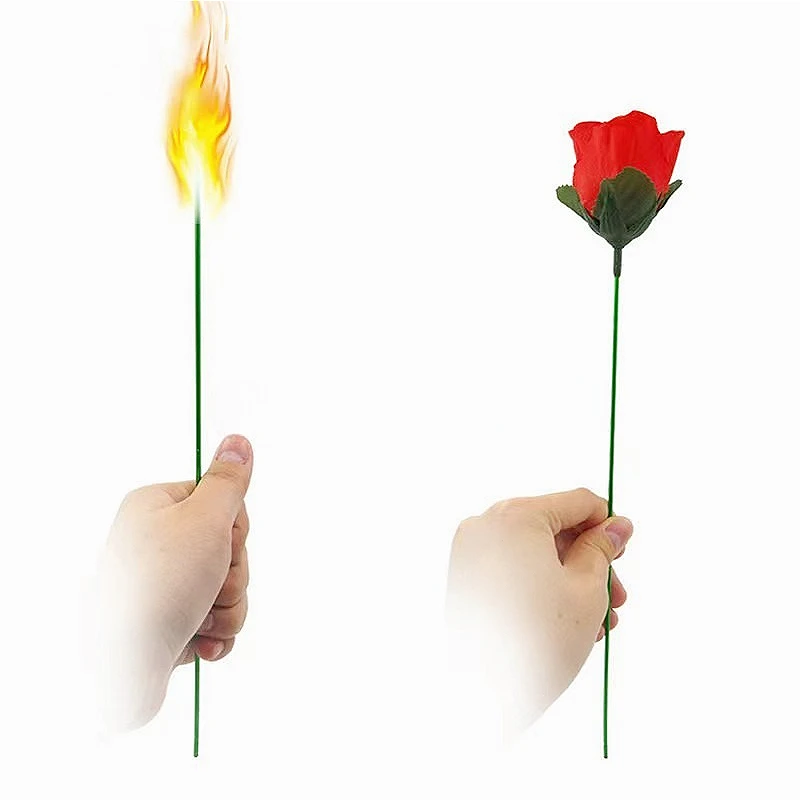 

1/4/8pcs Magic Torch To Rose Flower Prop - Stage & Close-Up Magic Trick Plastic Flower Transformation Perfect Confession Gift