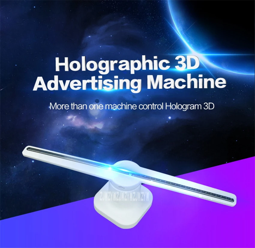 

Wifi 3D Holographic Display LED Fan Portable Hologram Player Projector Advertising 3D Display T1 T2 T3 T4 42cm/43cm/100cm/65cm