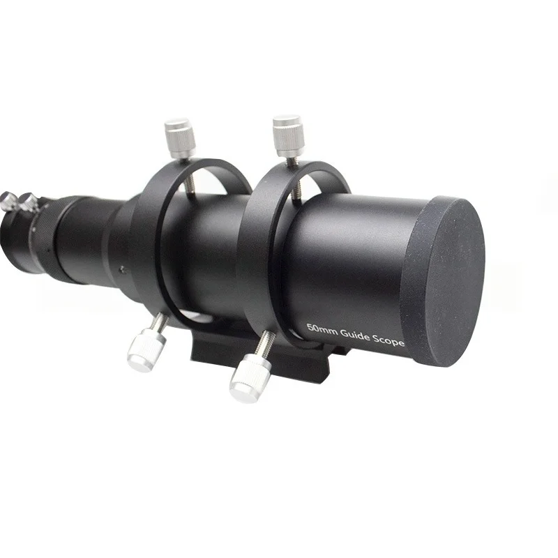 50mm Compact Astronomical Guiding Scope Kit Finderscope Set Built-in 1.25 Inch Dual Helical Focuser for Precise Star Guiding