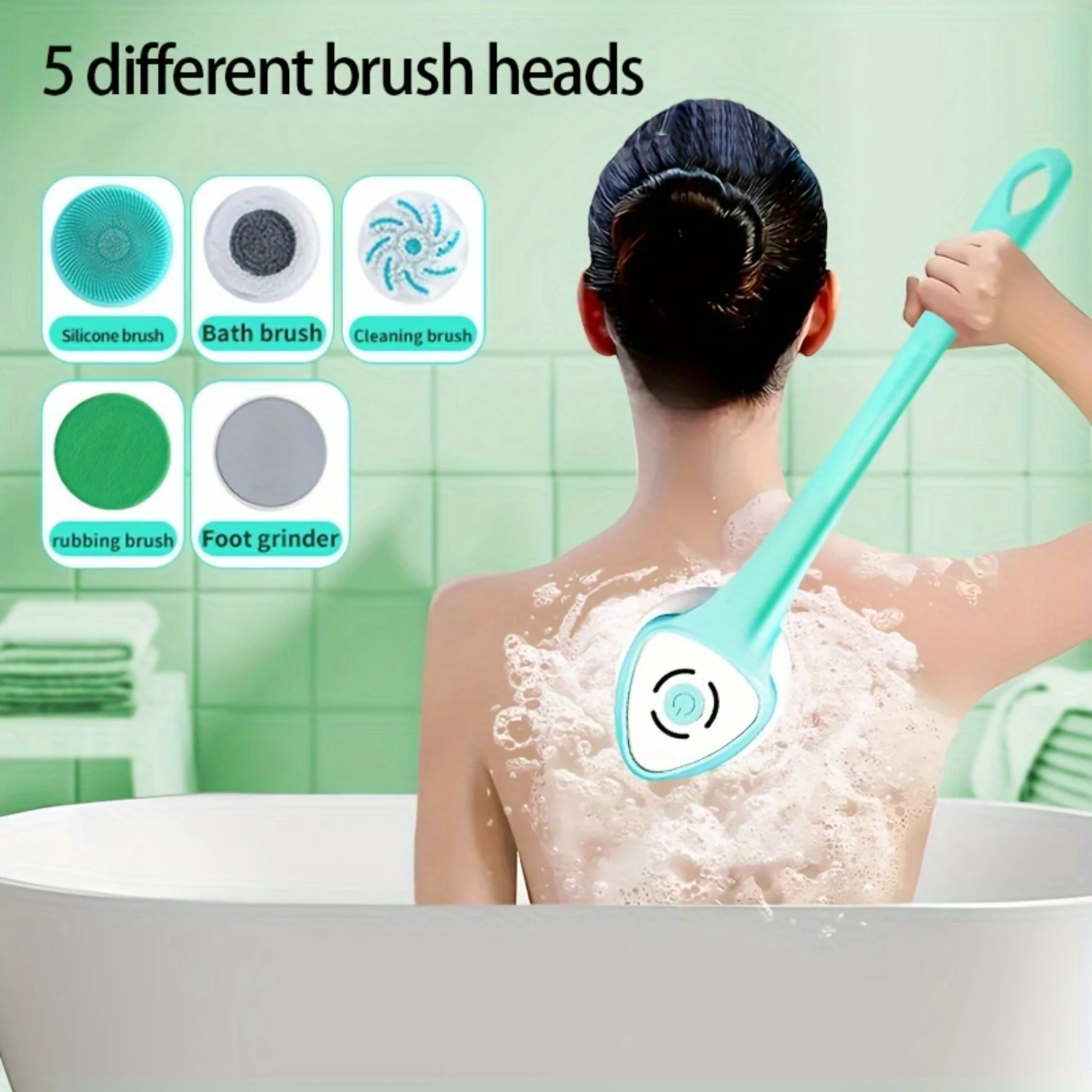 

Full-Body Bath Brush with Long Handle – Relaxing Massage & Gentle Exfoliation – Includes Multiple Brush Heads Scrub body