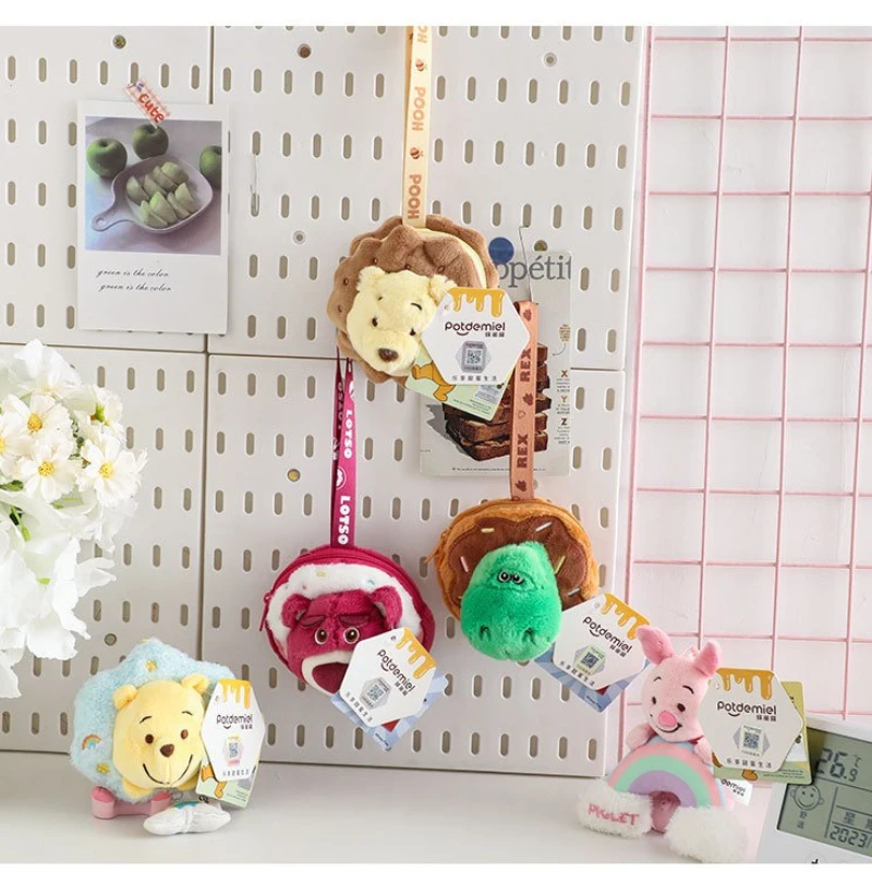 

Оригинальные плюшевые подвески на рюкзак Disney с Винни-Пухом, Пиглетом, Медведем-клубничкой, Ником, Джуди, Драконом, обнимающим животных, а также кошелек для монет в подарок